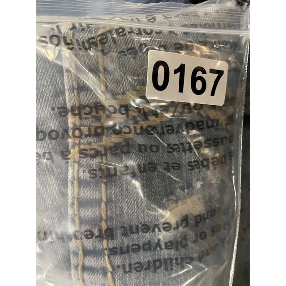 Rivet De Cru Jeans Men’s MAE RELAXED STRAIGHT Leg JEANS Distressed Faded 38x32 - Picture 10 of 16